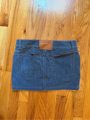 Alexander Wang Navy Denim Mini Skirt NWT thumbnail 3
