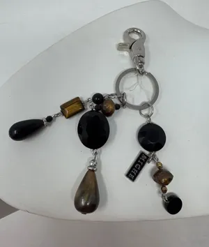 Miche Purse Charm Storm Black Gray Silver Key Chain thumbnail 1