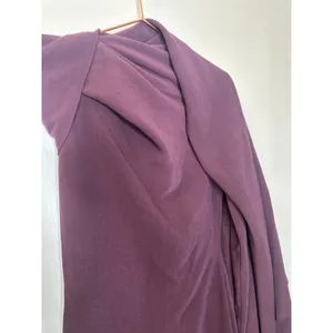 SOLACE LONDON Plum Purple Lydia One-Sleeve Cape Effect Cady Maxi Dress US 4 thumbnail 4