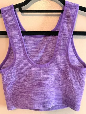 New Balance Purple Heathered Seamless Sports Bra Size S/P thumbnail 4