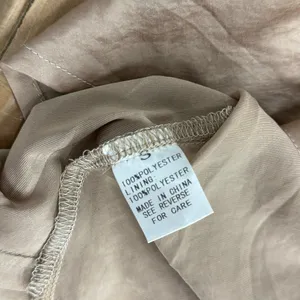 NWOT Wishlist Copper Gold Ruffle Satin Flowy Shift Slip Dress S thumbnail 8