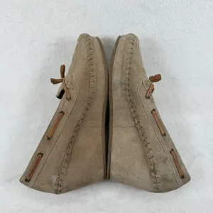 Soul of Africa Suede Leather Wedge‎ Mocassin Loafers Taupe Brown Size 10 US thumbnail 11