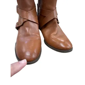 Nine West Womens Brown Knee-High Riding Leather Boots 6.5M SKU 7435 thumbnail 9