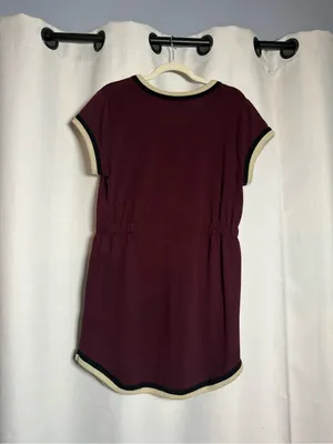 Free People Beach Retro Vibes Burgundy Mini Dress Size Medium thumbnail 6