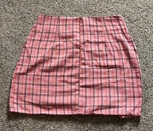 SheIn Plaid Pink Skirt thumbnail 5
