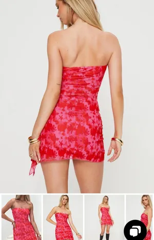 Pink Floral Mini Dress thumbnail 3