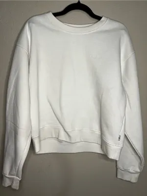 Rhythm Classic Crew Neck White‎ Cozy Fleece Sweatshirt thumbnail 2