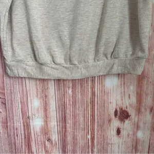 Eberjey Softest Sweats The Short Sleeve Sweatshirt Oatmeal Heather Size M thumbnail 6