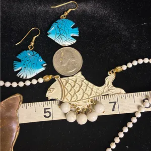 Vintage Whimsical Ocean Treasures: A Collection of Artisan Fish Jewelry thumbnail 4