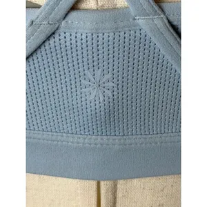 Athleta Sports Bra Women Small Blue Strappy Lattice Back Yoga Running Athleisure thumbnail 9