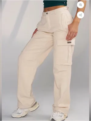 YoungLA Womens Metro Cargo Pockets Pants Womens Beige Khaki Small NEW NWT thumbnail 1