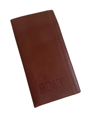CUTTER & BUCK Tan Brown Leather Bound BB&T Lined Receipt Book thumbnail 1