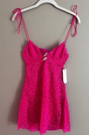 NWT For Love And Lemons Creamsicle Lace Slip Dress thumbnail 2