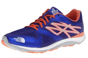 North Face Hyper-Track Guide running shoes blue and coral thumbnail 1
