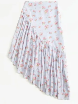 NEW Abercrombie & Fitch Asymmetrical Ruffle Maxi Skirt Cottagecore Fairy ST thumbnail 2