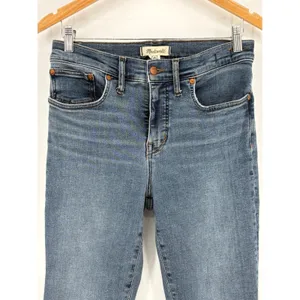 Madewell Mid-Rise Kick Out Jeans Womens 28 Blue Crop Flare Bootcut Denim thumbnail 3