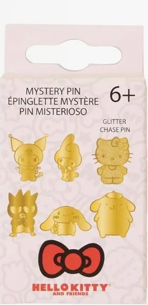 Loungefly Hello Kitty Sanrio 50th Anniversary Gold Mystery Box Pin (One Pin) NIB thumbnail 1