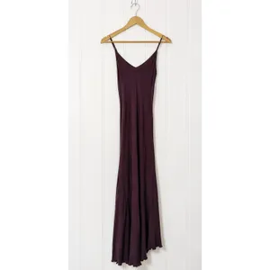 AG Adriano Goldschmied Scarlet Slip Dress XS Burgundy Cross Back Asymmetrical thumbnail 3