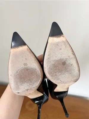 Jimmy Choo • Abel black patent leather pump stiletto heel 100mm point toe thumbnail 13