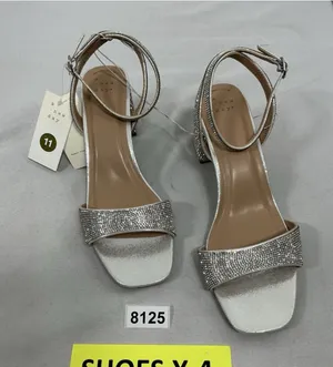Womans NWT A New Day Shannon Strappy Dress Sandals Size 11 Silver Rhinestones thumbnail 1