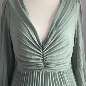 LULU's Chic Elegant Long Sleeve Romantic Flowy Bridesmaid Wedding Formal Maxi thumbnail 5