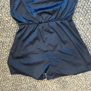 Cherley Satin Navy Blue Romper Size Medium thumbnail 5