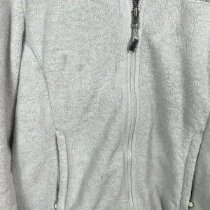 Womens Pale Gray The North Face Lightweight Fleece Jacket Size Large thumbnail 5