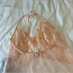 Victoria's Secret Sheer Lace Chemise in sugar rose thumbnail 6