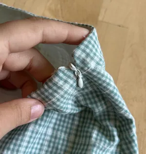 Teal and White Gingham Altar'd State Skirt thumbnail 4