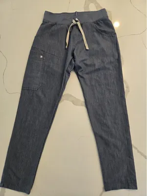FIGS Technical Collection Scrub Pants Size Small Heather Gray Zip Pockets thumbnail 1