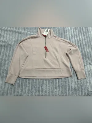 Member's Mark Womens Sandwash Half-Zip Pullover — Pink — Brand New (Size XL) thumbnail 6
