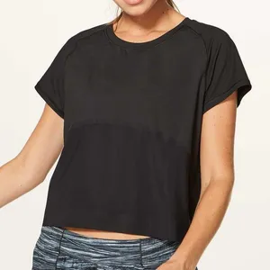 Lululemon 14 Final Lap Short Sleeve Mesh Panel Relaxed Fit Black Activewear Top thumbnail 1