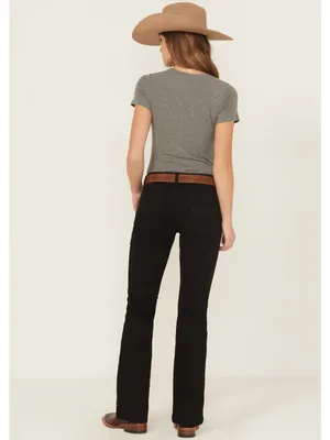 Wrangler Women'S Black Mid Rise Bootcut Jeans thumbnail 3