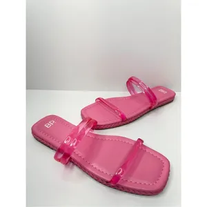 BP Viola Pink Jelly Double Strap Square Toe Slide‎ Sandals Womens 7.5M thumbnail 5