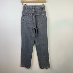 Pacsun Eco Gray High Waisted Straight Leg Button Fly Ankle Cropped Jeans 23 thumbnail 8