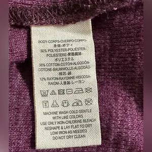 Free People We the Free Split Back Turtleneck Sweater Size Medium purple thumbnail 7