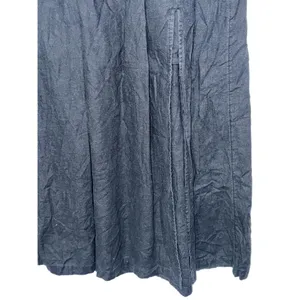 Abercrombie & Fitch Black Linen Cotton Maxi Skirt with High Slit Womens Size M thumbnail 3