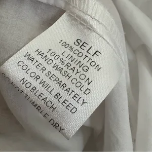 Pinch Tiered Midi Dress Cotton Poplin Sundress Pockets‎ Sleeveless White Size L thumbnail 9