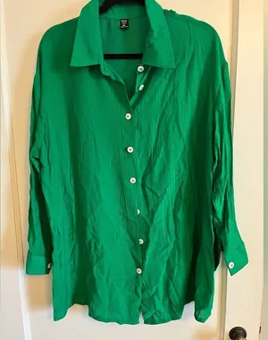 SheIn Green gauze shorts set thumbnail 8