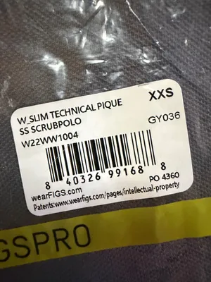 NWT Figs Charcoal Slim Technical Pique Polo thumbnail 3
