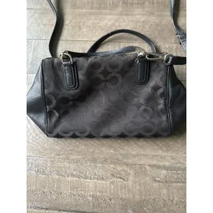Coach Madison Op Art sateen black mini‎ satchel thumbnail 2