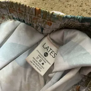 LATES Womens XS Peacock Orange‎ Tree Print Satin Pajama Pants Blue Green Orange thumbnail 3