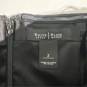 White House Black Market Black Satin Strapless Pleated Mini Dress Size 2 thumbnail 4