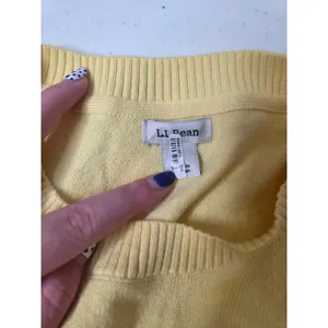 L.L. Bean Cotton & Cashmere Womens Size Small Yellow Lightweight Sweater thumbnail 4