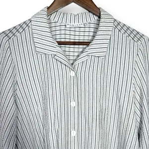 Habitat Clothes To Live In Shirt S Crinkle Crepe Top‎ Asymmetrical Lagenlook thumbnail 3