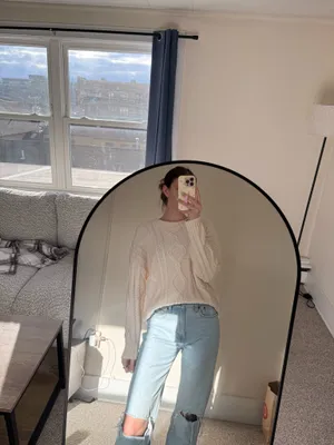Amazon Oversized Cable Knit Sweater Cream thumbnail 3