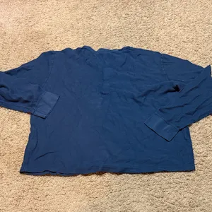Tecovas Navy Women's Long-Sleeve Henley Top XL 100% Pima Cotton thumbnail 4