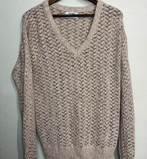 Old Navy Light‎ Brown V-Neck Sweater Size Large Tall thumbnail 1