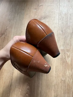 40s pinup peeptoe heels Brown Size 8 thumbnail 5