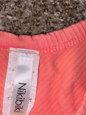 Nikibiki Coral Ribbed Crop Tank Top Womens One Size thumbnail 2